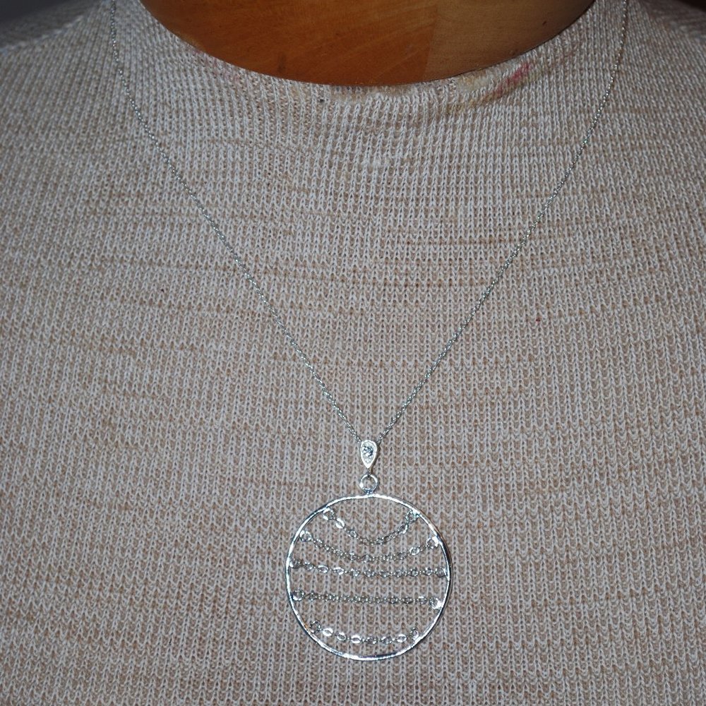 Sterling Silver Circle Necklace